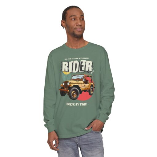 Rider Back in Time Unisex Garment-dyed Long Sleeve T-Shirt - Image 15