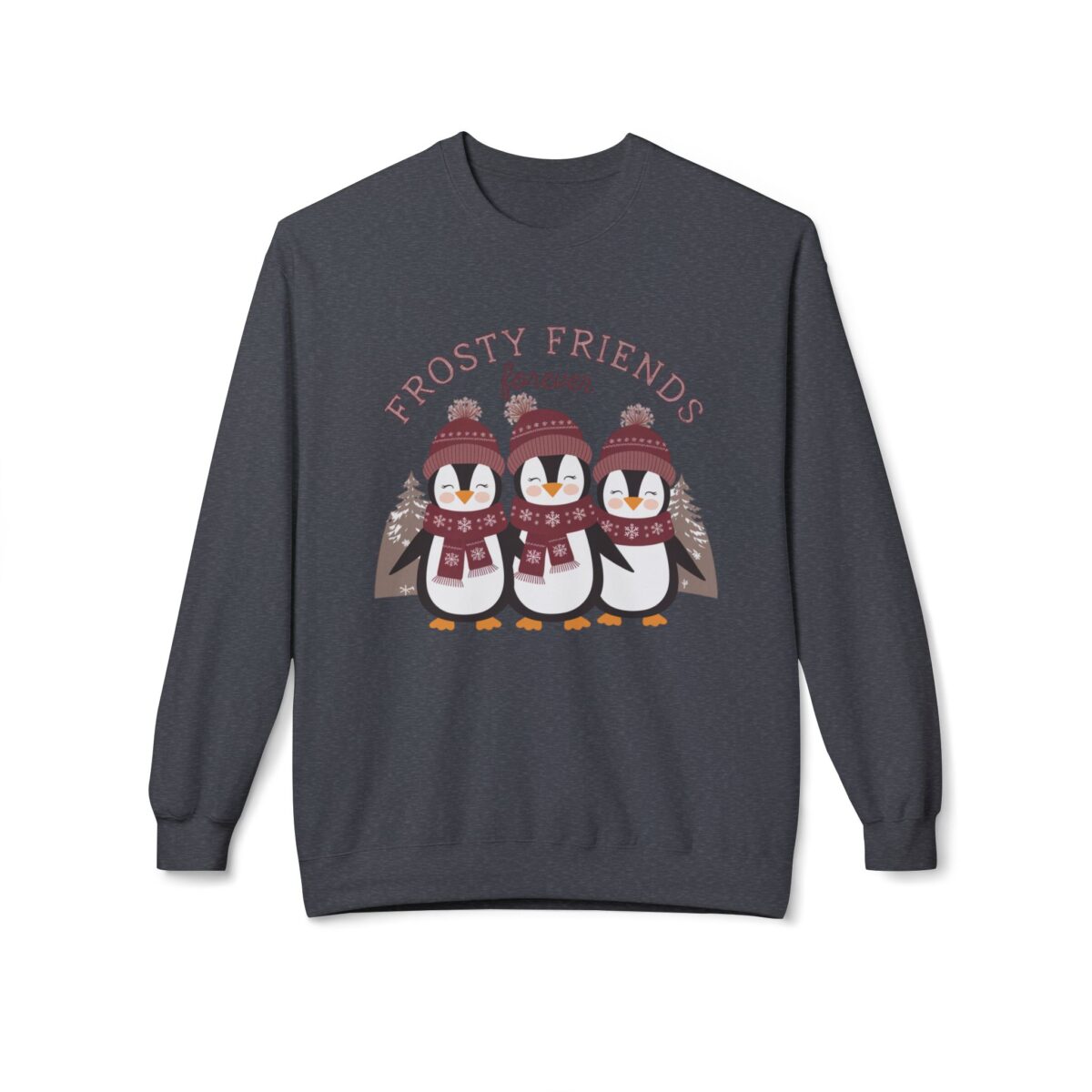 Frosty friends forever  Unisex Midweight Softstyle Fleece Crewneck Sweatshirt - Image 17