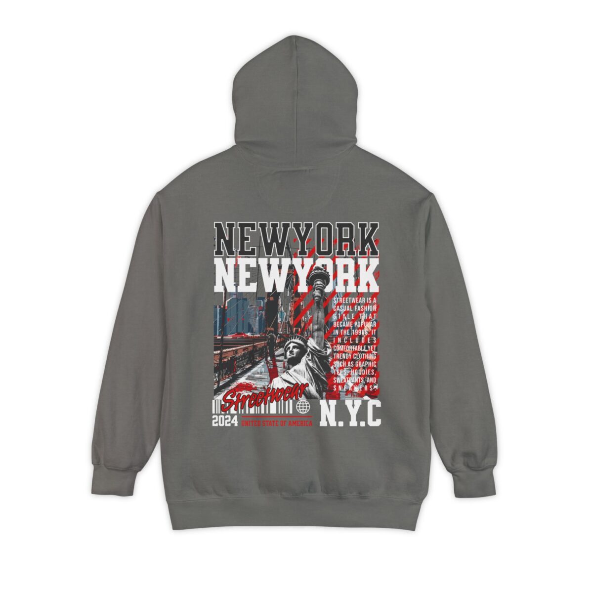 New York Streetwear Unisex Garment-Dyed Hoodie - Image 10