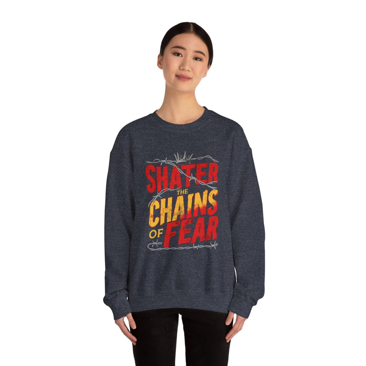 Shater chains of fear Unisex Heavy Blend™ Crewneck Sweatshirt - Image 12