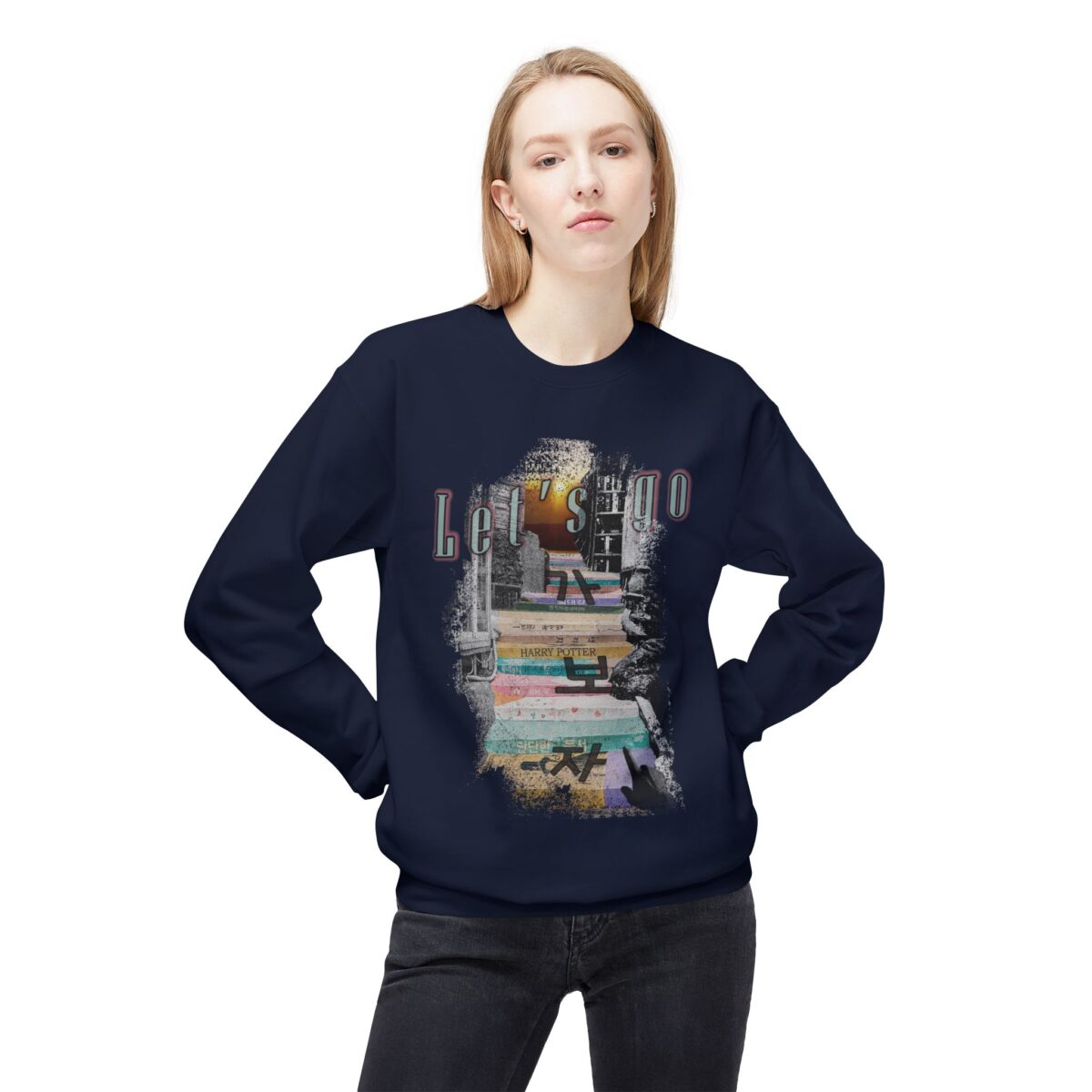 Let's go Unisex Midweight Softstyle Fleece Crewneck Sweatshirt - Image 3