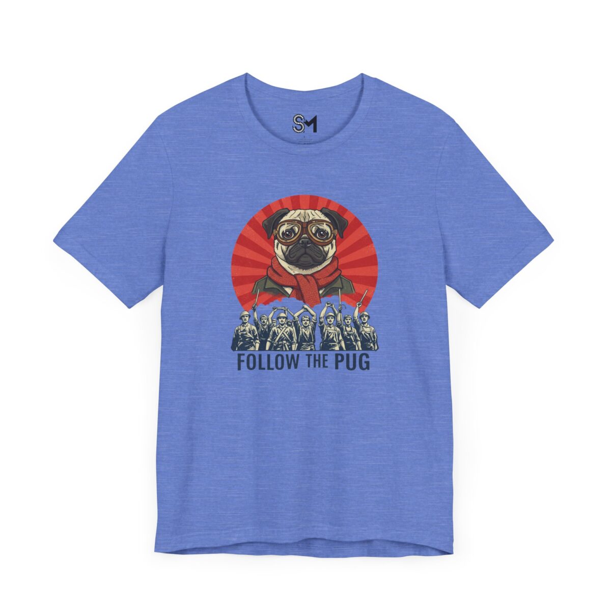 Follow the pug Unisex Jersey Short Sleeve Tee - Image 43