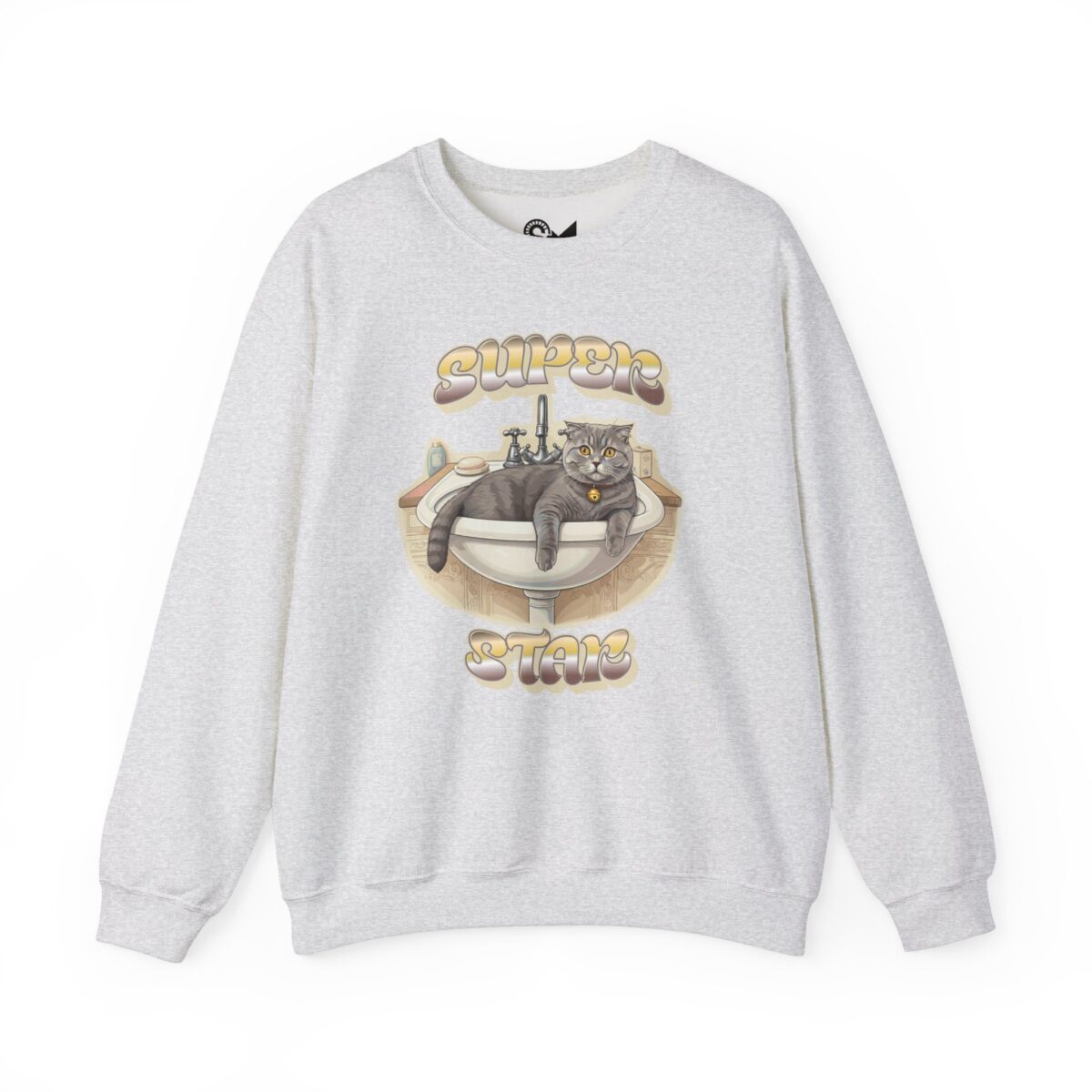 Star cat Unisex Heavy Blend™ Crewneck Sweatshirt - Image 5