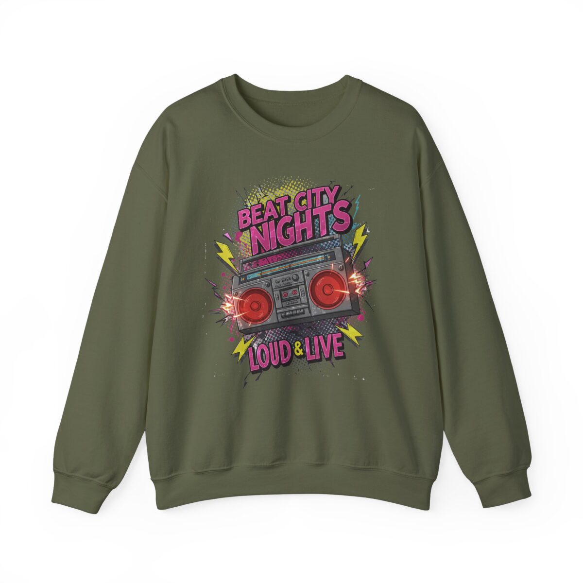Beat city nights Unisex Heavy Blend™ Crewneck Sweatshirt - Image 9