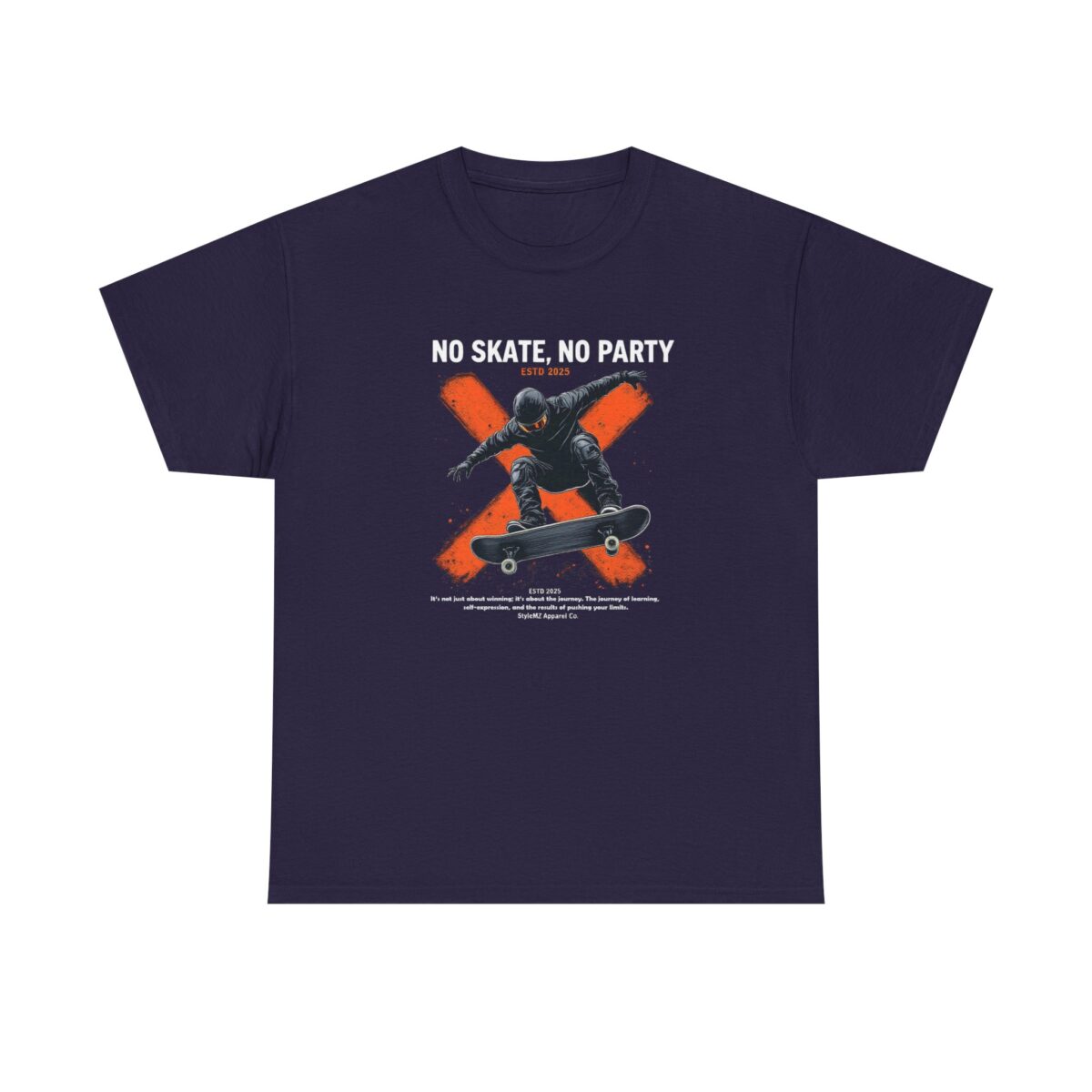 NO SKATE, NO PARTY Unisex Heavy Cotton Tee - Image 17