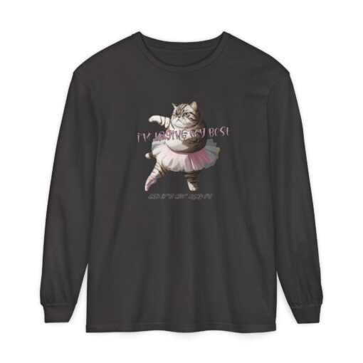 It's not kung fu Unisex Garment-dyed Long Sleeve T-Shirt - Image 13