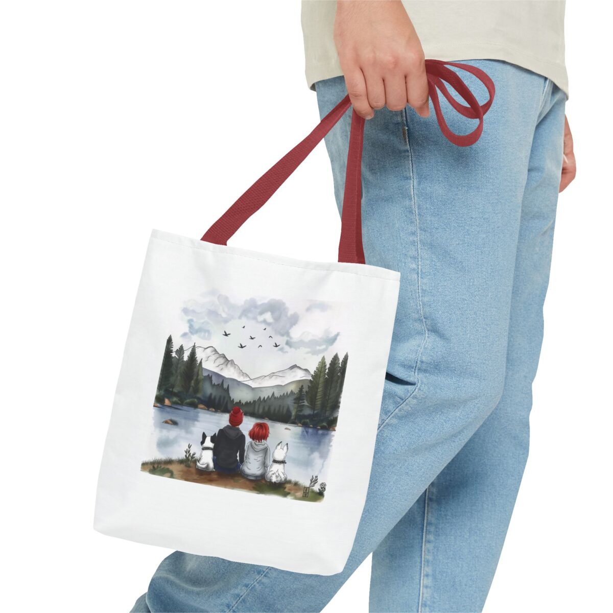 Two dogs, you and me Tote Bag (AOP) - Image 7