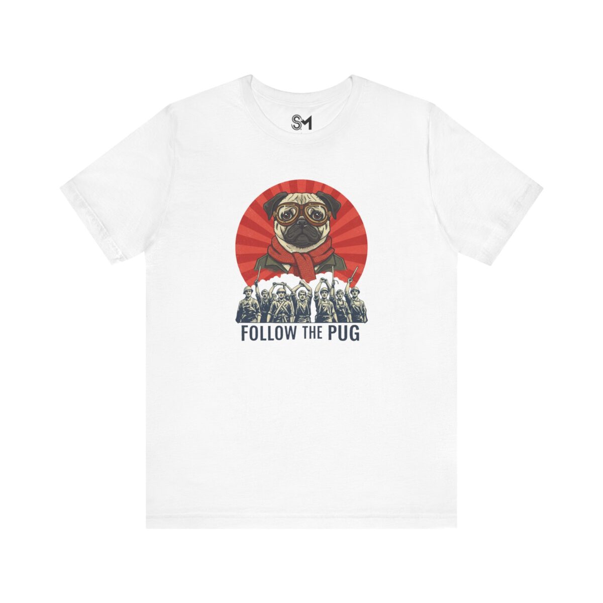 Follow the pug Unisex Jersey Short Sleeve Tee - Image 5