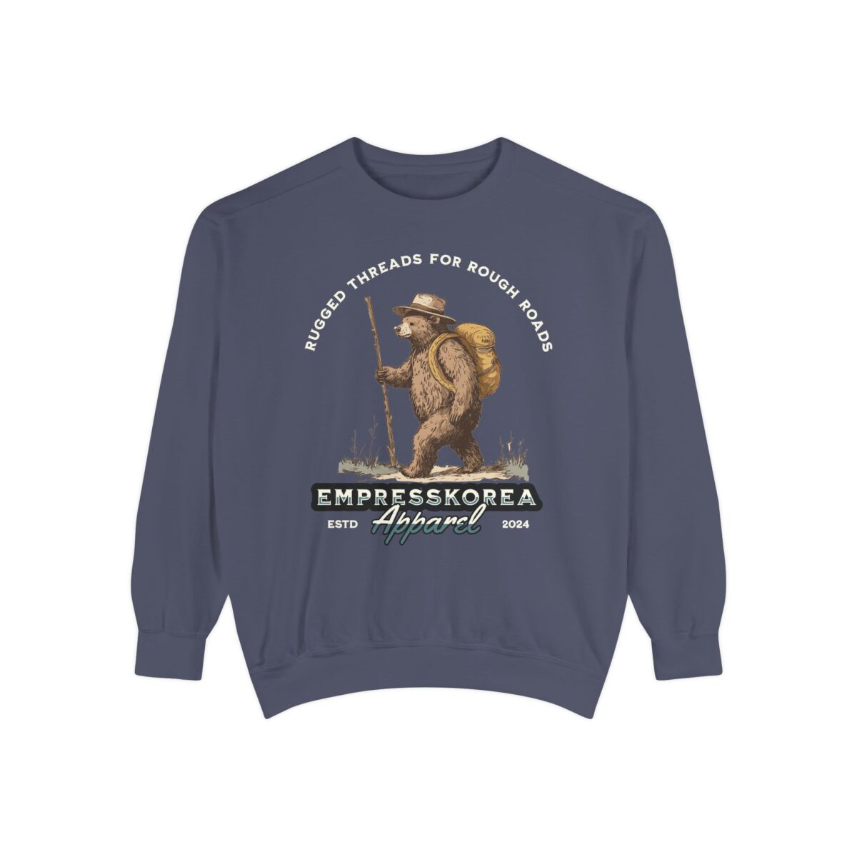 Rugged threads for ruff roads Unisex Garment-Dyed Sweatshirt - Image 37