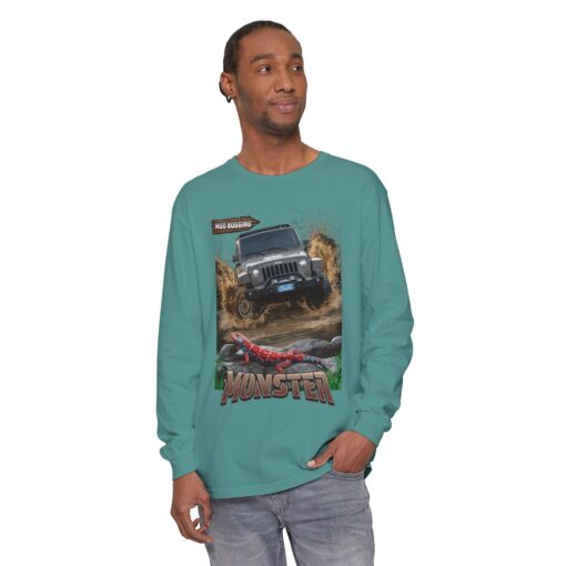Monster car Unisex Garment-dyed Long Sleeve T-Shirt - Image 15