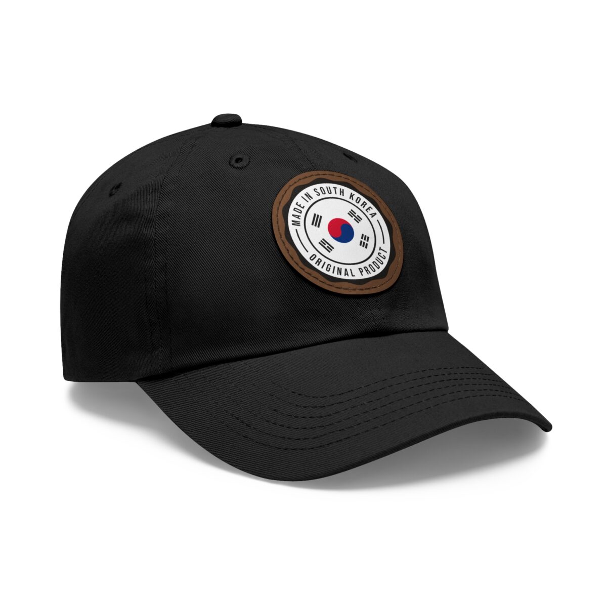 Made in South Korea Hat with Leather Patch (Round) - Image 18