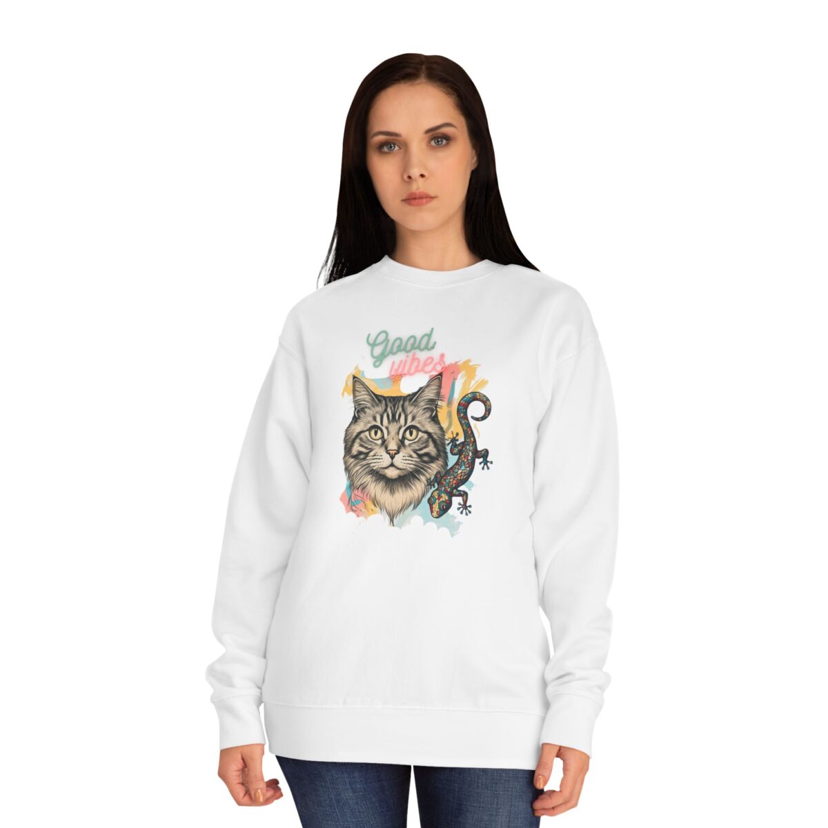Good vibes Unisex Crew Sweatshirt - Image 4