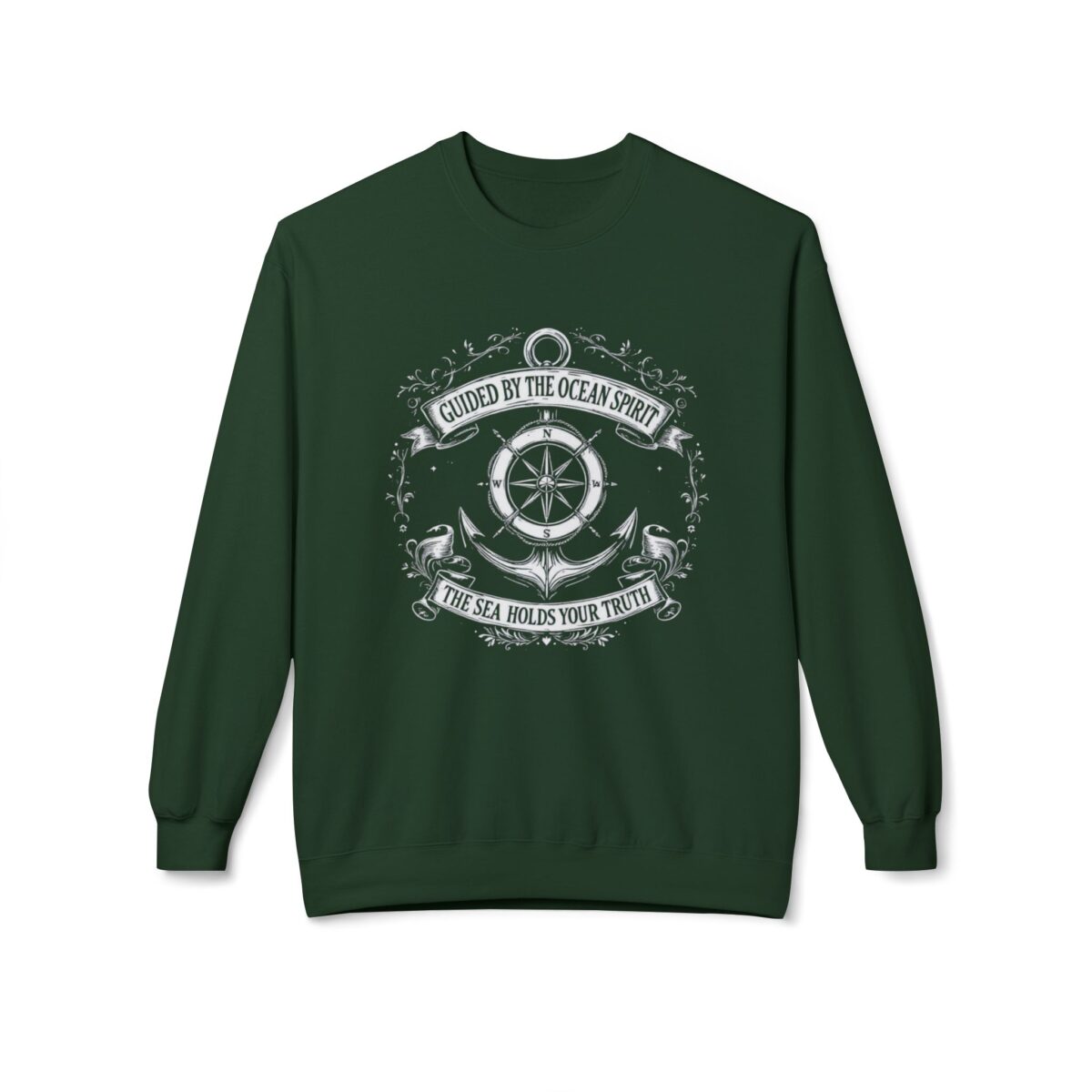 GUIDED BY THE OCEAN SPIRIT Unisex Midweight Softstyle Fleece Crewneck Sweatshirt - Image 17