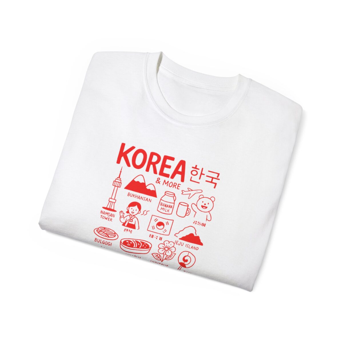 Korea Illustration Unisex Ultra Cotton Tee - Celebrate Culture & Travel - Image 4