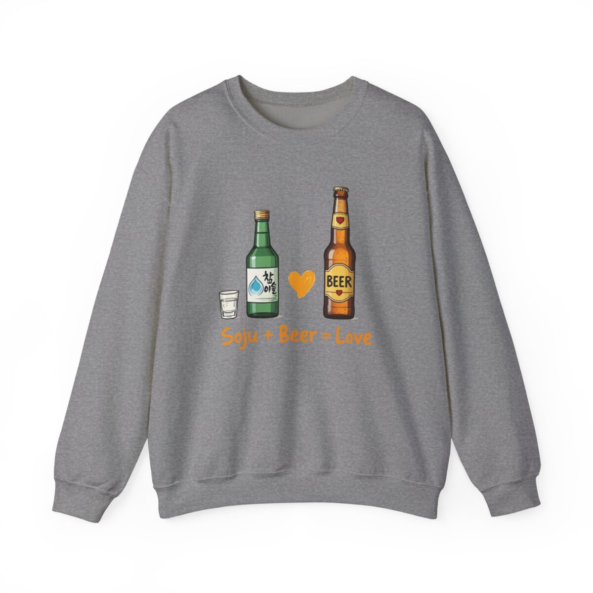 Soju + Beer = Love Unisex Heavy Blend™ Crewneck Sweatshirt - Image 29