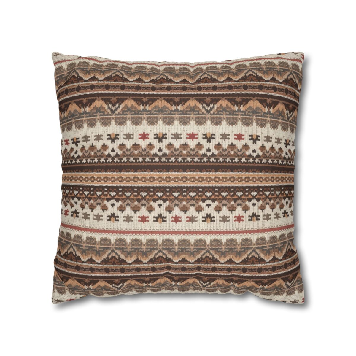Warm Nordic Knit  Faux Suede Square Pillowcase - Image 9