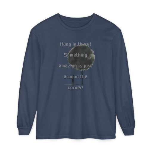 Something amazing is just around the corner! Unisex Garment-dyed Long Sleeve T-Shirt - Image 9