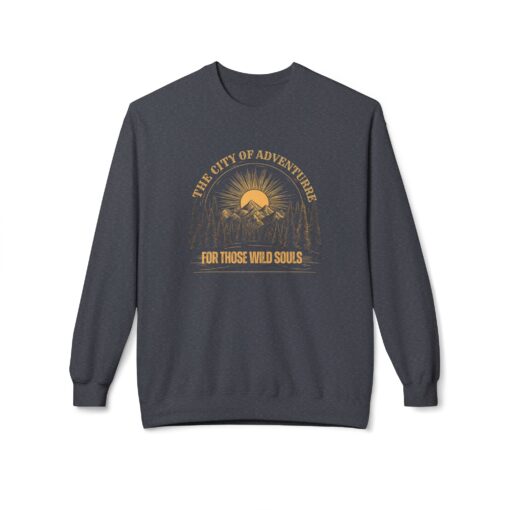The city of adventure Unisex Midweight Softstyle Fleece Crewneck Sweatshirt - Image 13