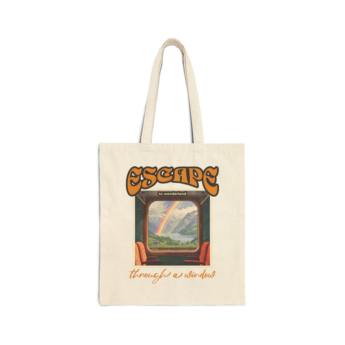 To wonderland Cotton Canvas Tote Bag