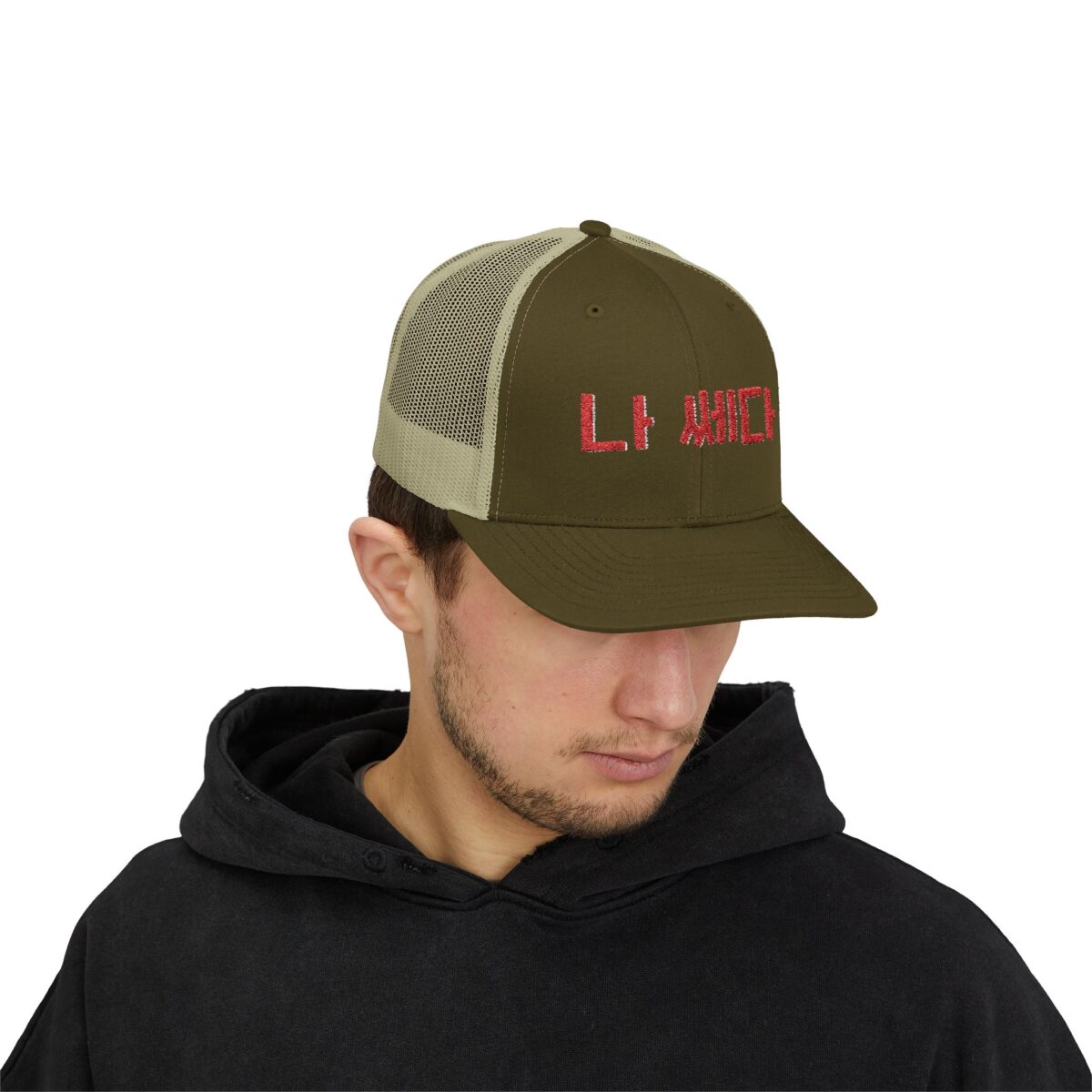 I'm a badass Vibrant Korean Script Snapback Trucker Cap – Trendy Hat for Casual Outings - Image 19