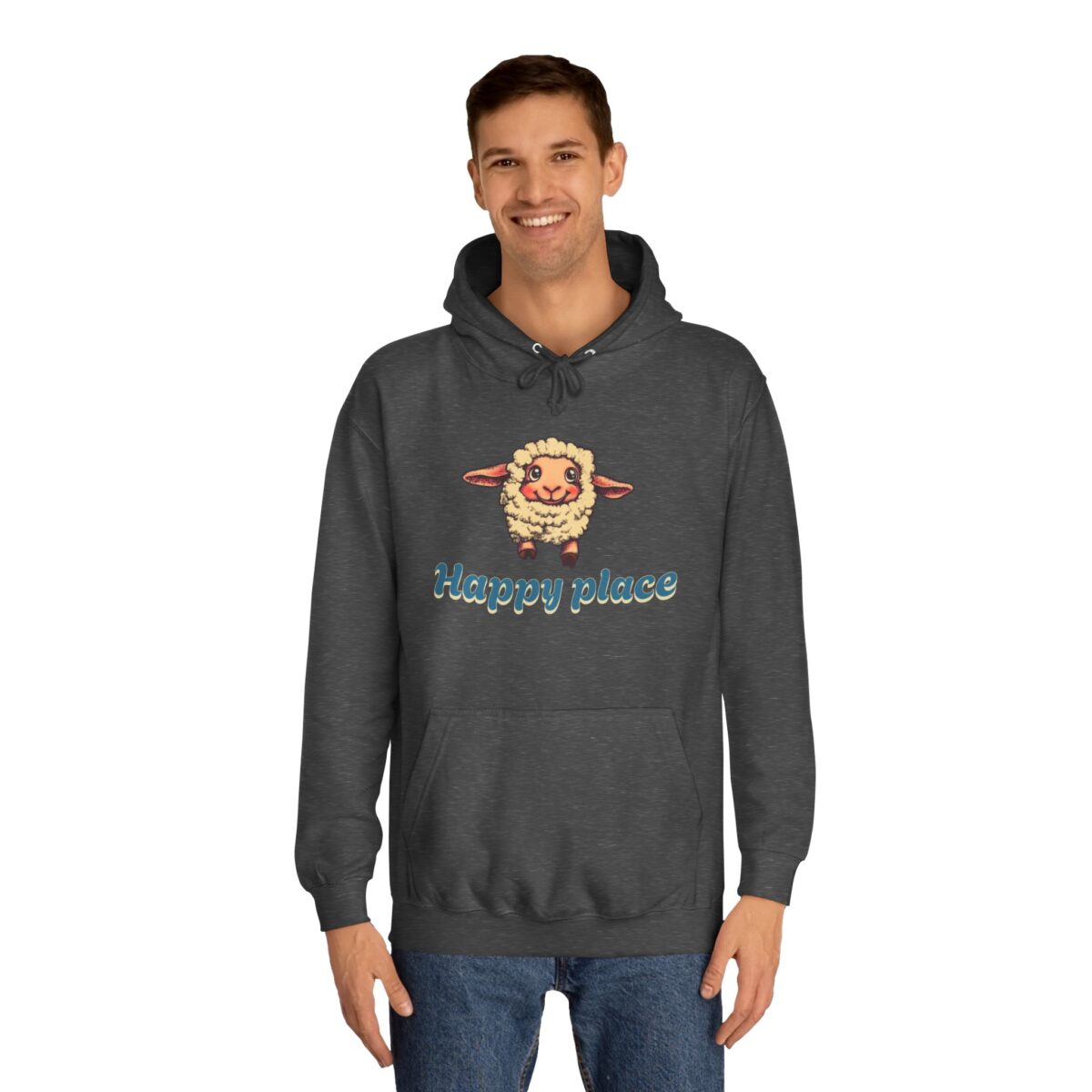 Happy place Unisex College Hoodie - Image 35