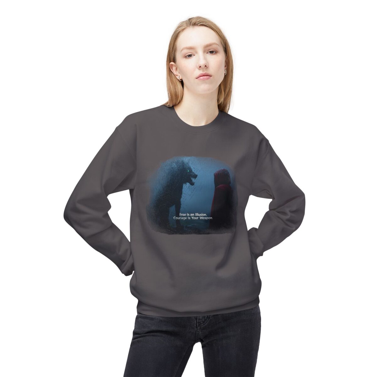Fear is illusion Unisex Midweight Softstyle Fleece Crewneck Sweatshirt - Image 11