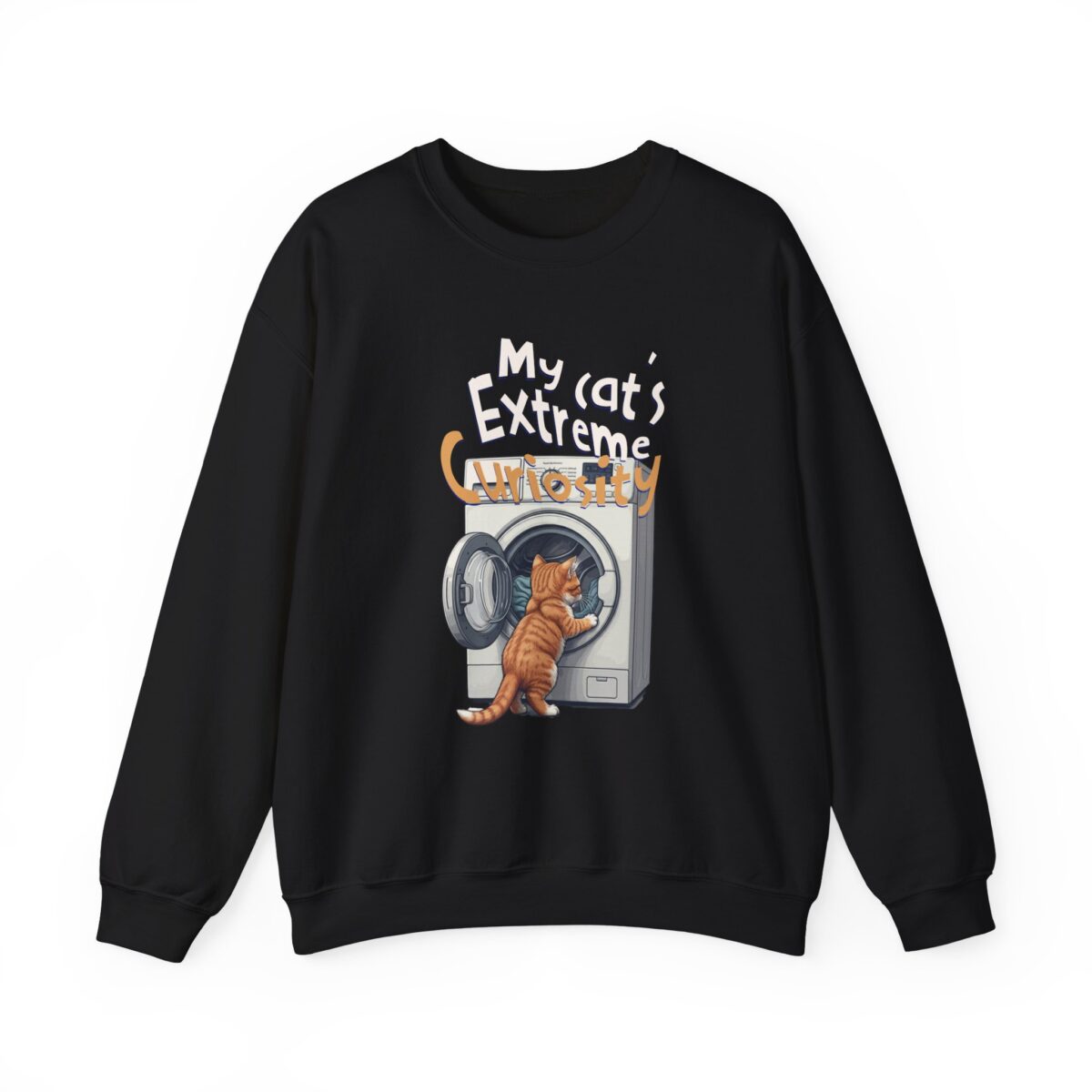 My cat's extreme curiosity Unisex Heavy Blend™ Crewneck Sweatshirt