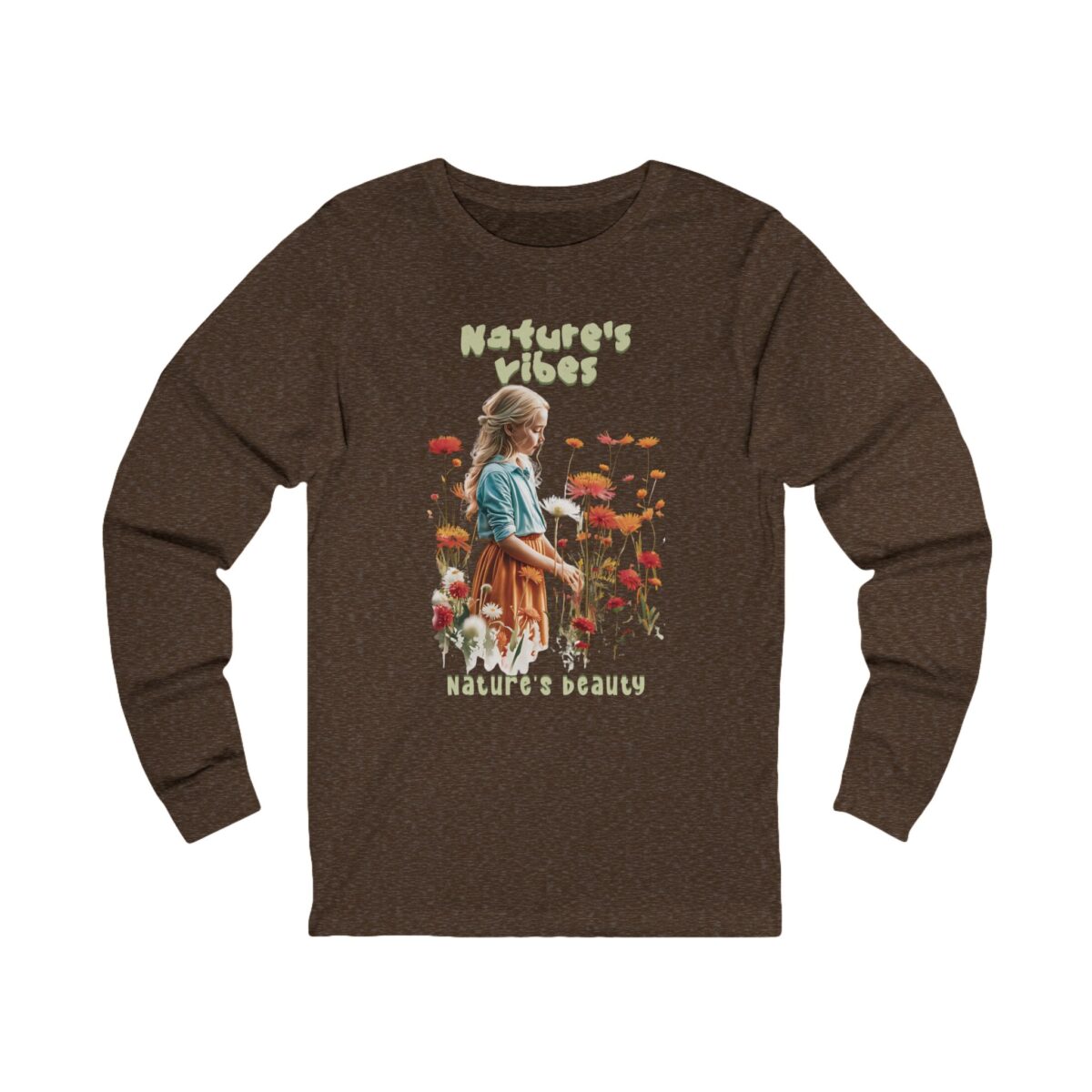 Nature's Vibes Unisex Jersey Long Sleeve Tee - Image 3