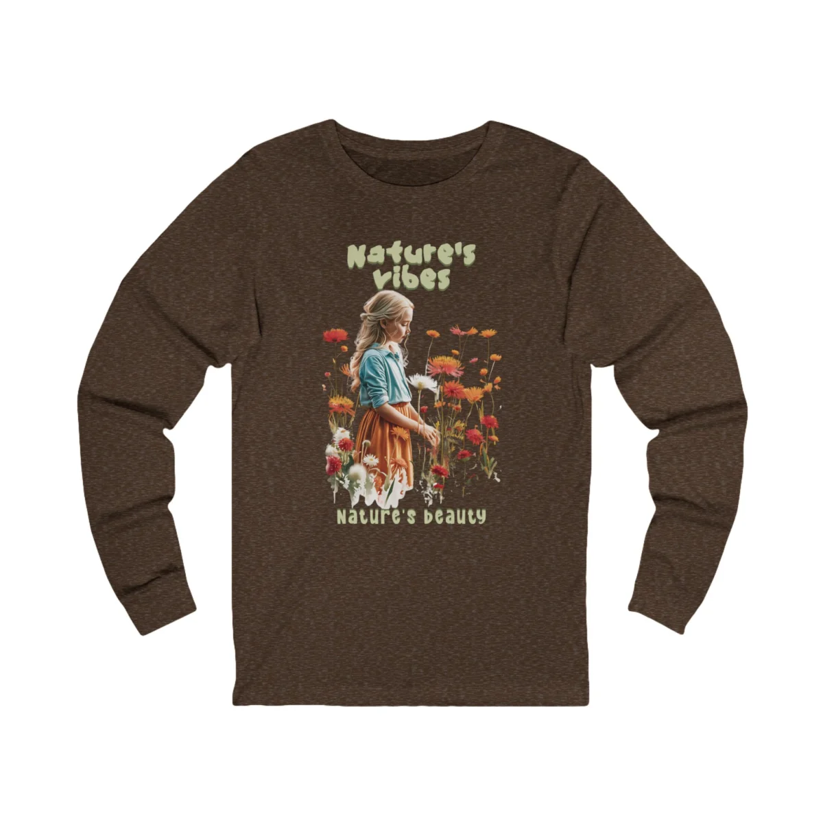 Nature's Vibes Unisex Jersey Long Sleeve Tee - Image 3
