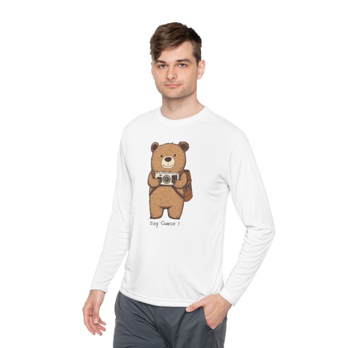 Say cheese Unisex Lightweight Long Sleeve Tee - Image 3