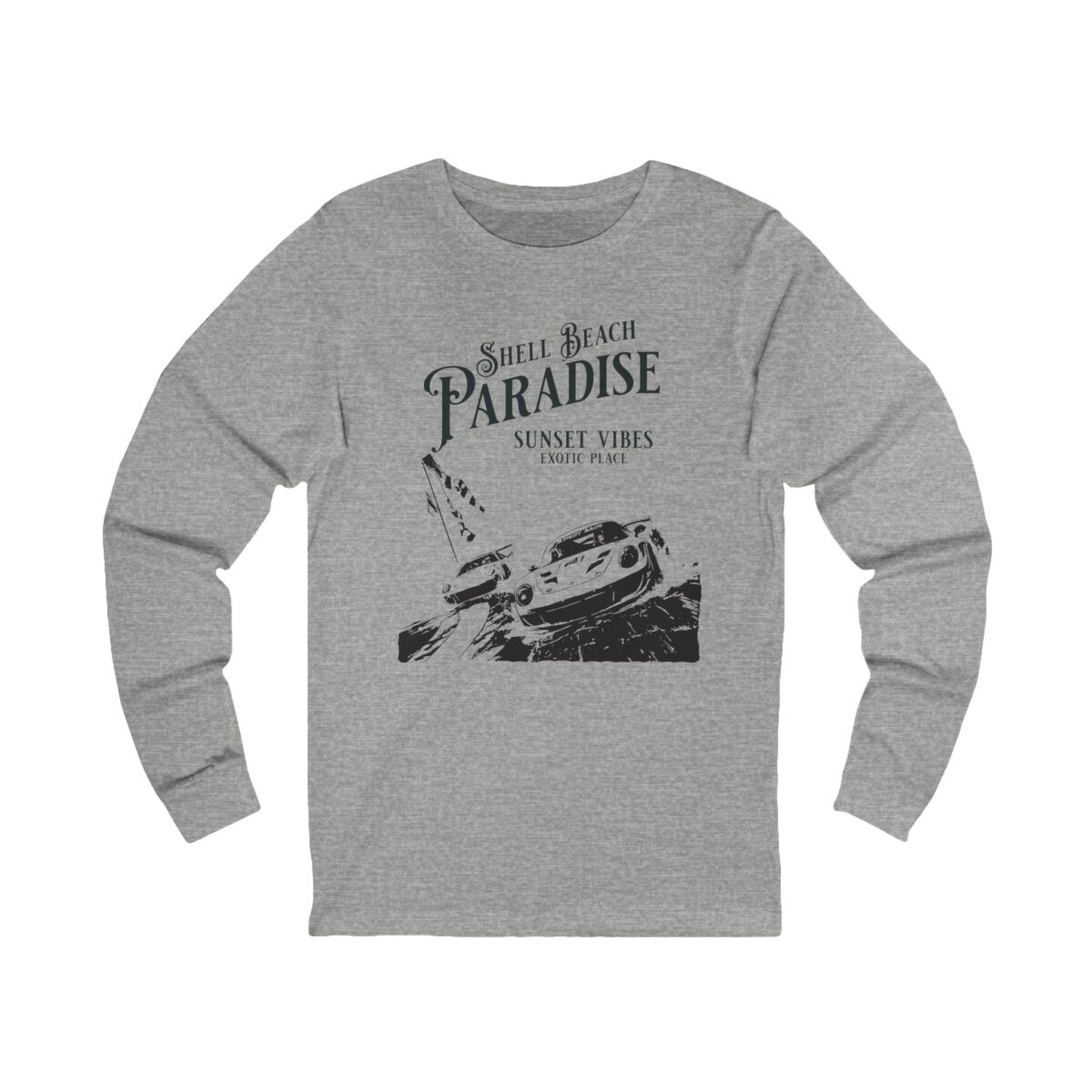 Shell Beach Unisex Jersey Long Sleeve Tee - Image 3