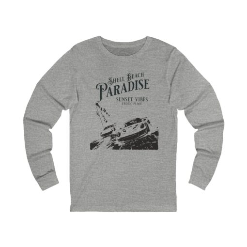 Shell Beach Unisex Jersey Long Sleeve Tee - Image 3