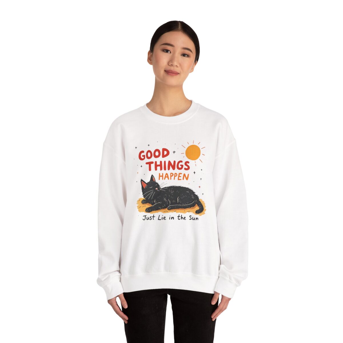 Good things happen Unisex Heavy Blend™ Crewneck Sweatshirt - Image 4