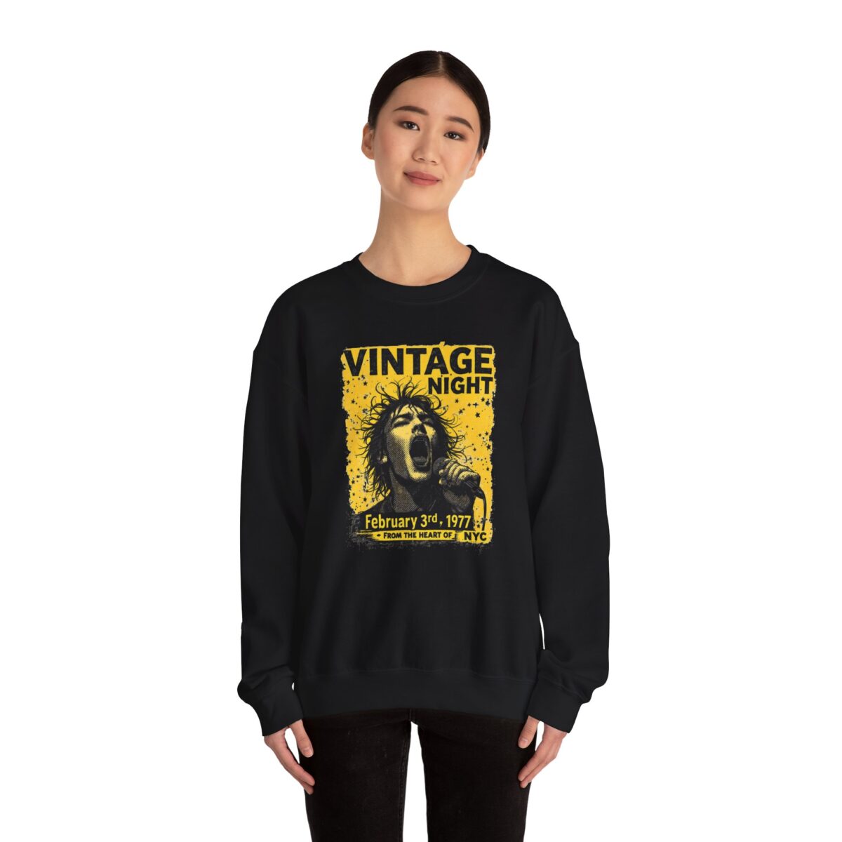VINTAGE NIGHT Unisex Heavy Blend™ Crewneck Sweatshirt - Image 4