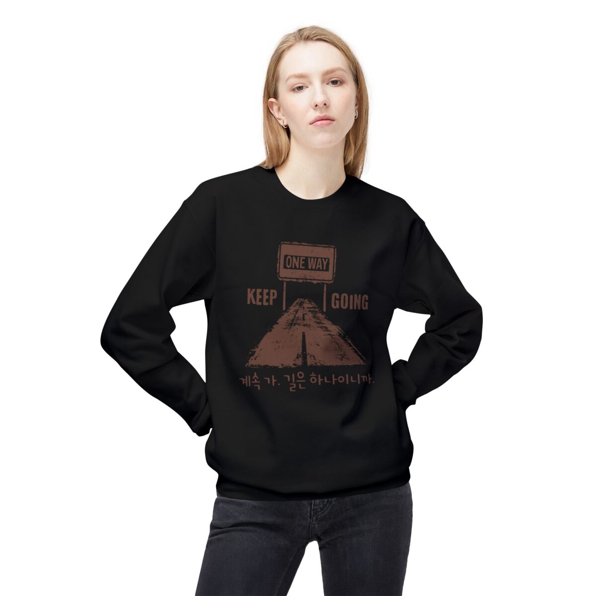 One way, keep going II Unisex Midweight Softstyle Fleece Crewneck Sweatshirt - Image 7