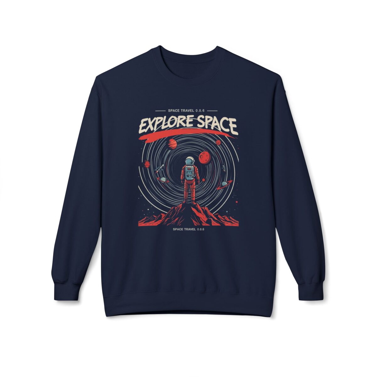 Explore space Unisex Midweight Softstyle Fleece Crewneck Sweatshirt - Image 5