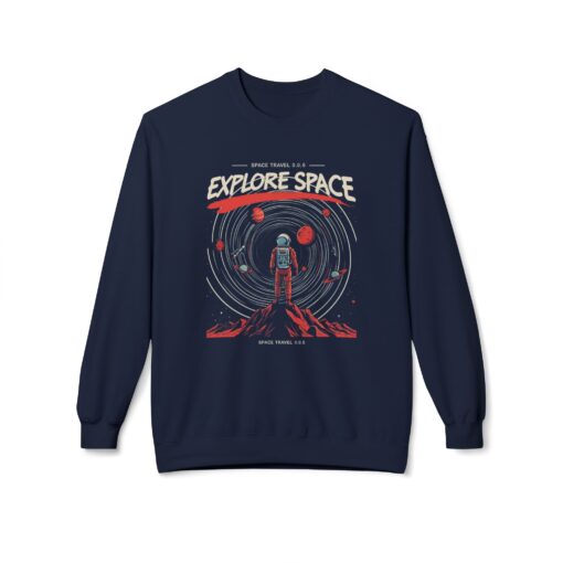 Explore space Unisex Midweight Softstyle Fleece Crewneck Sweatshirt - Image 5