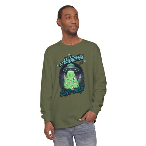 Abduction cats only! Unisex Garment-dyed Long Sleeve T-Shirt - Image 39