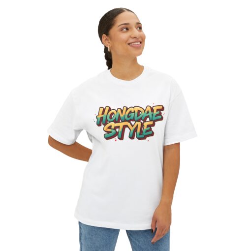 Hongdae style Unisex Oversized Boxy Tee - Image 3