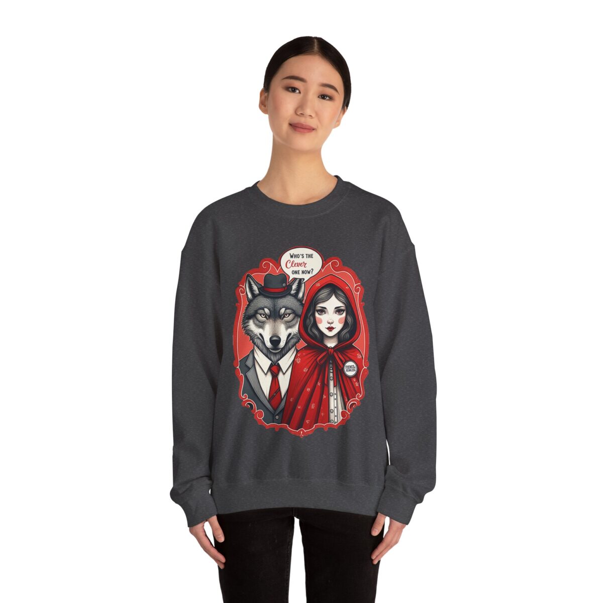 Who's the clever one Unisex Heavy Blend™ Crewneck Sweatshirt - Image 8