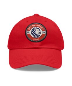 Seoul Korea Lions Hat with Leather Patch (Round)