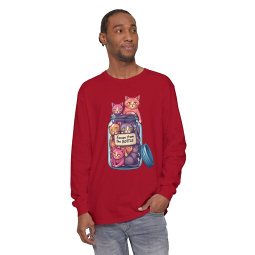 Escape from the bottle Unisex Garment-dyed Long Sleeve T-Shirt - Image 67