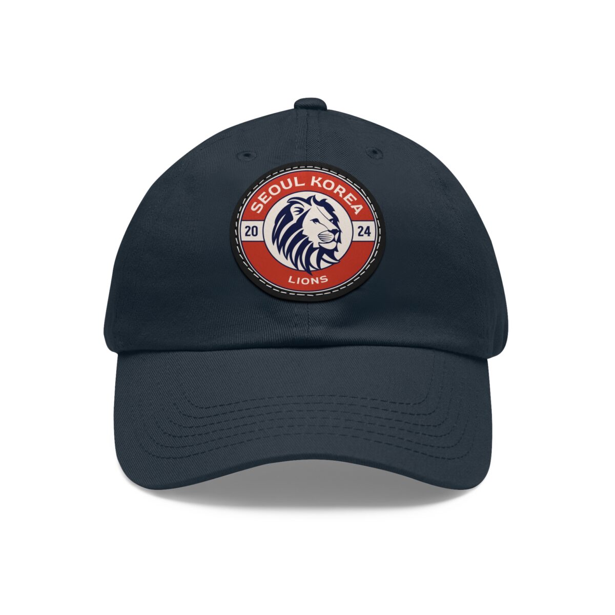 Seoul Korea Lions Hat with Leather Patch (Round) - Image 25