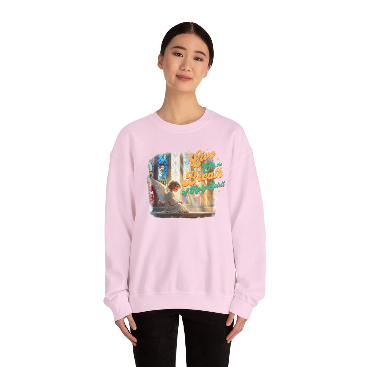 Live on the breath of the Holy Spirit Unisex Heavy Blend™ Crewneck Sweatshirt - Image 32