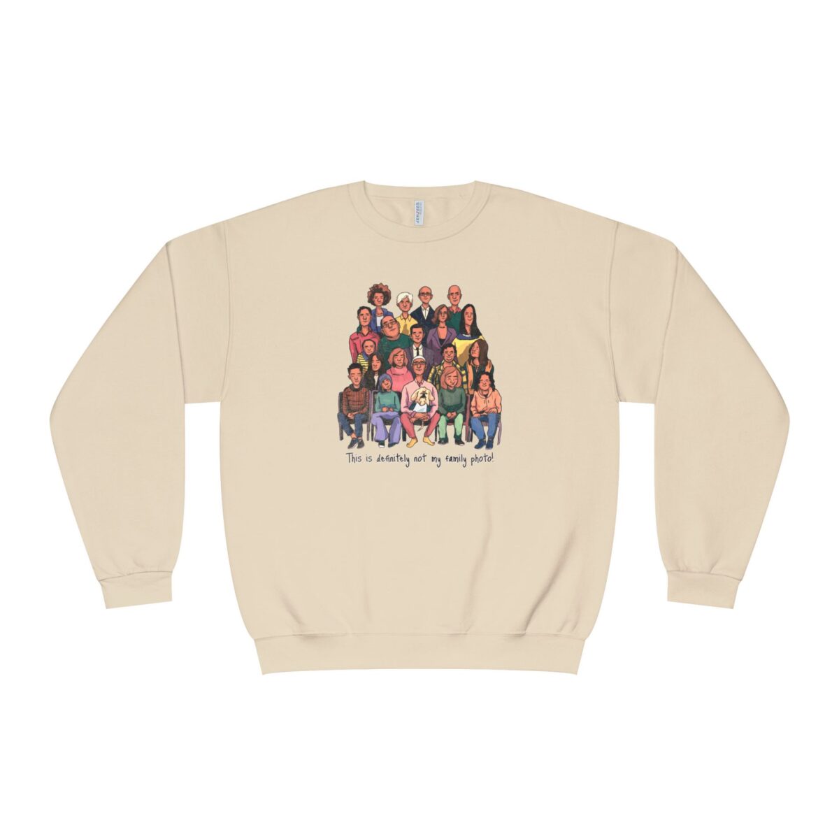 Definitely not my family photo Unisex NuBlend® Crewneck Sweatshirt - Image 5