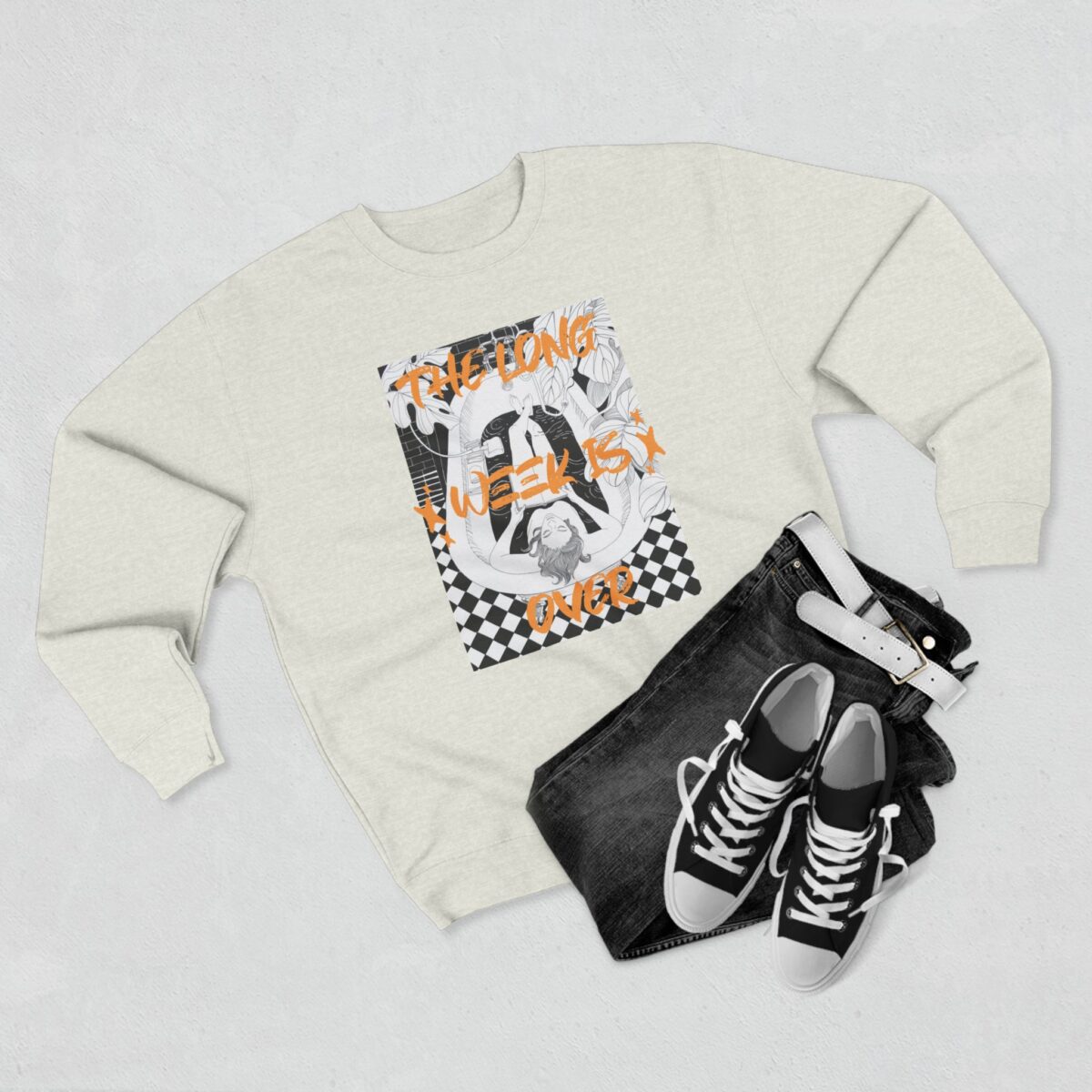 The Long week is over Unisex Crewneck Sweatshirt - Image 15