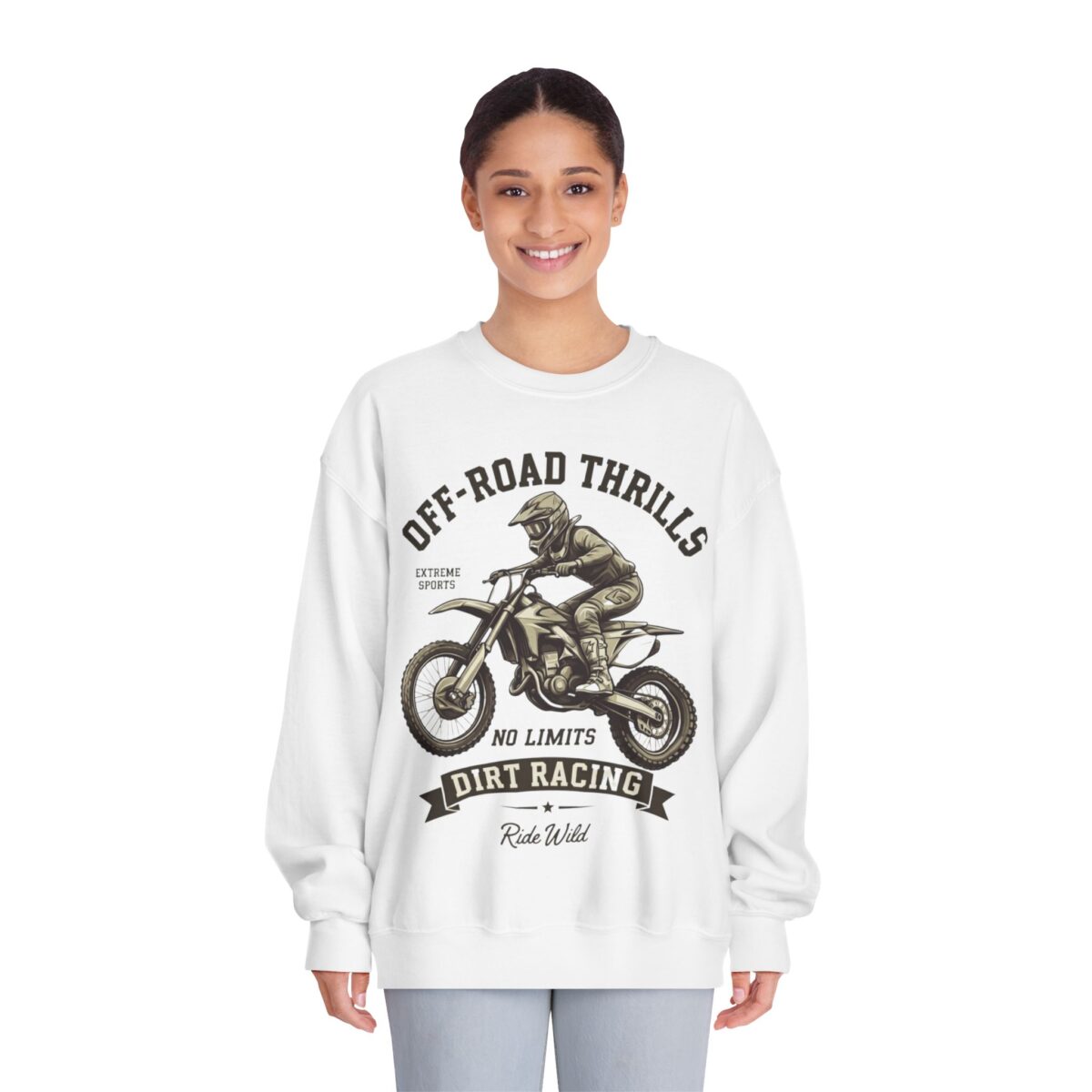 Off-road thriller Unisex DryBlend® Crewneck Sweatshirt - Image 3