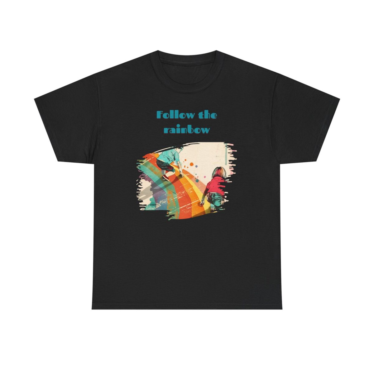Follow the rainbow Unisex Heavy Cotton Tee - Image 9