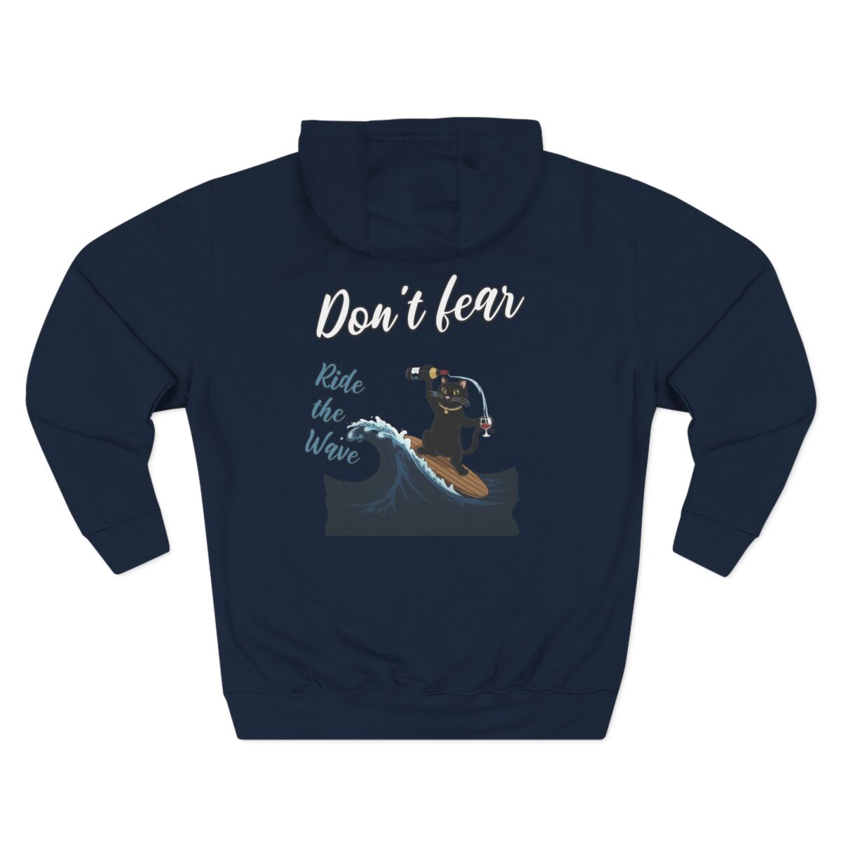 Ride with wave Three-Panel Fleece Hoodie - Image 18