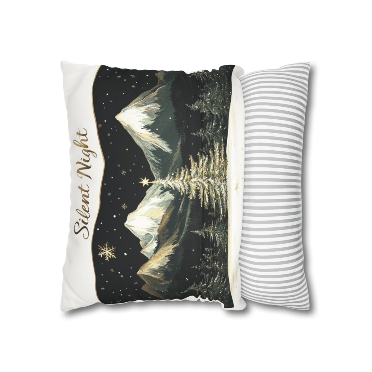 Silent night Faux Suede Square Pillowcase - Image 6